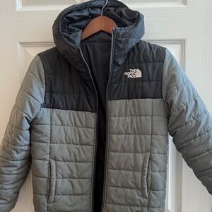 The North Face Kids Black and Gray Puffer Jacket